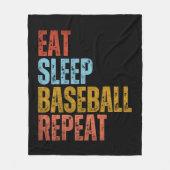 COUVERTURE POLAIRE MANGER DORMIR BASEBALL RÉPÉTER (Devant)