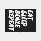 Couverture Polaire Manger Dormir Boule Répéter Citation Drôle Pétanqu (Devant (Horizontal))