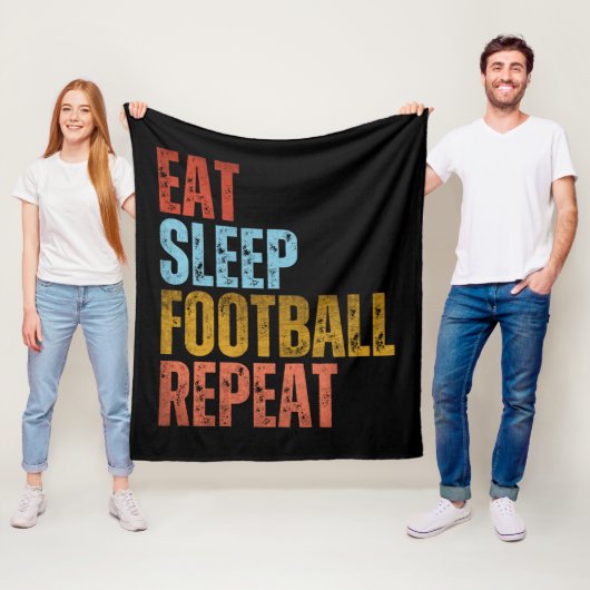 COUVERTURE POLAIRE MANGER DORMIR FOOTBALL RÉPÉTER (En situation)