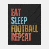 COUVERTURE POLAIRE MANGER DORMIR FOOTBALL RÉPÉTER (Devant)