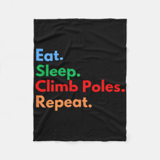 Couverture Polaire Manger Dormir Grimper Poteaux Répéter Pour Ceux Qu