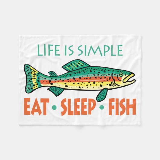 Couverture Polaire Manger, dormir, pêcher - Pêche amusante (Devant (Horizontal))