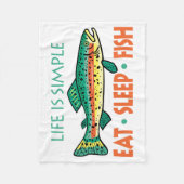 Couverture Polaire Manger, dormir, pêcher - Pêche amusante (Devant)