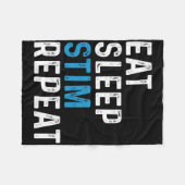 Couverture Polaire Manger Sleep Stim Répéter Stimming Sensibilisation (Devant (Horizontal))