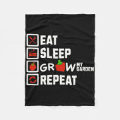 Couverture Polaire Mangez Le Sommeil Croissance Mon Jardin Répéter Ga (Devant)