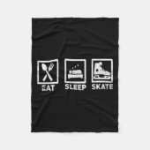 Couverture Polaire Mangez Patinage de sommeil Répéter Patinage de gla (Devant)