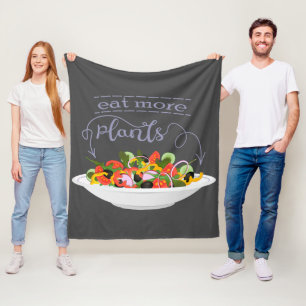 Couverture Polaire Mangez plus de plantes frais motivation salade let