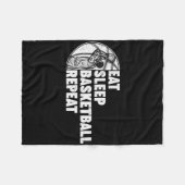 Couverture Polaire Mangez Sleep Bysketbyll Répéter Ados Filles Garçon (Devant (Horizontal))