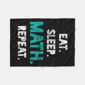 Couverture Polaire Mangez Sleep Math Répéter Funny Math Enseignant Ca (Devant (Horizontal))