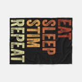 Couverture Polaire Mangez Sleep Stim Répéter Funny Sensibilisation su (Devant (Horizontal))