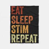Couverture Polaire Mangez Sleep Stim Répéter Funny Sensibilisation su (Devant)