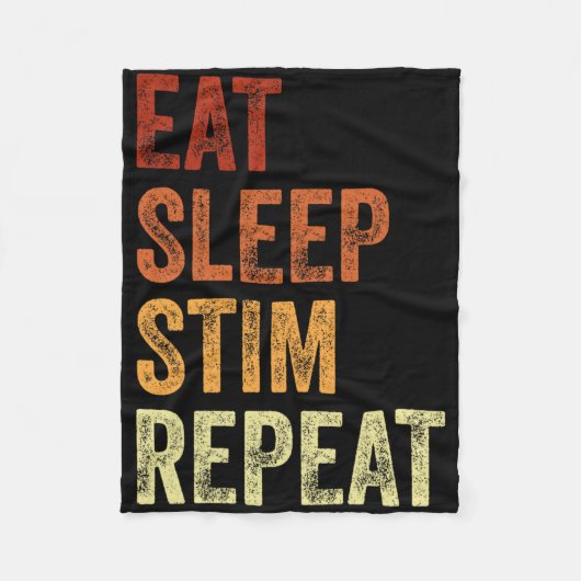 Couverture Polaire Mangez Sleep Stim Répéter Funny Sensibilisation su (Devant)