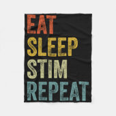 Couverture Polaire Mangez Sleep Stim Répétez Funny Sensibilisation su (Devant)
