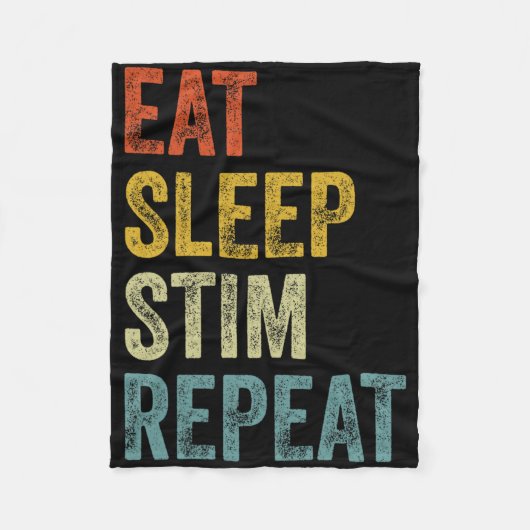 Couverture Polaire Mangez Sleep Stim Répétez Funny Sensibilisation su (Devant)