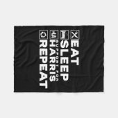 Couverture Polaire Mangez Sleep Support Harris Repeat Kamala Harris 2 (Devant (Horizontal))