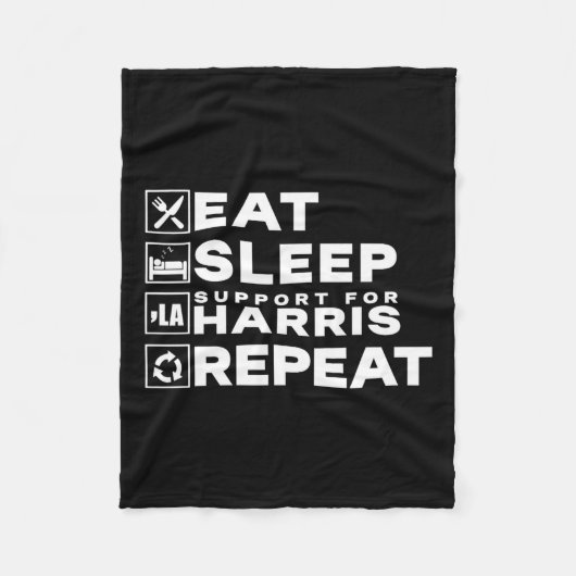 Couverture Polaire Mangez Sleep Support Harris Repeat Kamala Harris 2 (Devant)