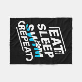 Couverture Polaire Mangez Sleep Swim (Devant (Horizontal))