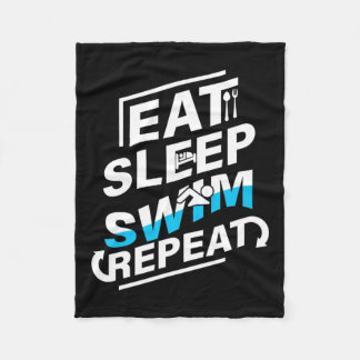 Couverture Polaire Mangez Sleep Swim