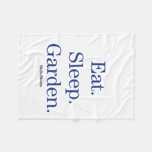 Couverture Polaire Mangez. Sommeil. Jardin (Devant (Horizontal))