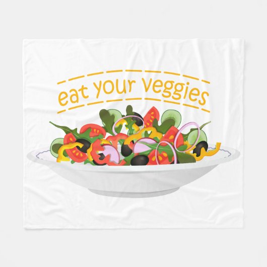 Couverture Polaire Mangez vos Légumes Citer salade fraîche mélange bo (Devant (Horizontal))