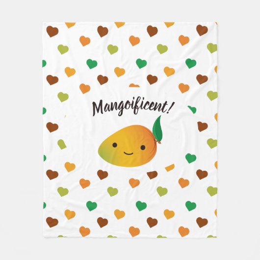 Couverture Polaire Mango mignon et drôle (Devant)