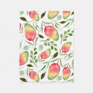 Couverture Polaire Mangues aquarelles Motif Fruit