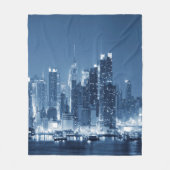 Couverture Polaire Manhattan Panoramique Vue Nuit Skyline (Devant)
