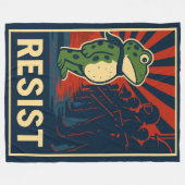Couverture Polaire Manifestation Grenouille de Portland (Devant (Horizontal))