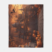 Couverture Polaire Manoir gothique Éffrayant Halloween Maison effraya (Devant)