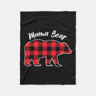 Couverture Polaire Manque d'ours de maman Rouge Plaqué Pyjama Famille