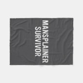 Couverture Polaire Mansplainer Survivor Funny Simple Design  (Devant (Horizontal))