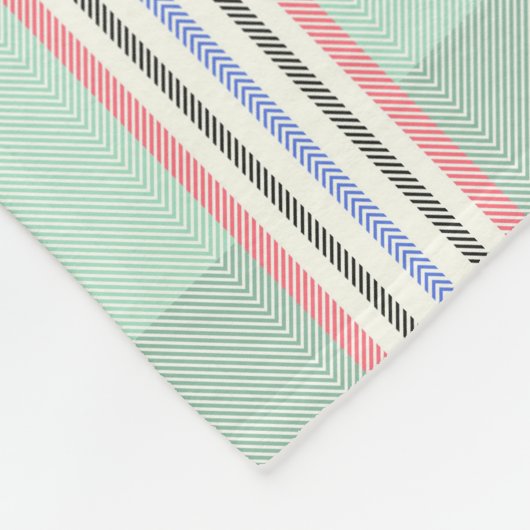Couverture Polaire Manta con franjas en verde (Coin)