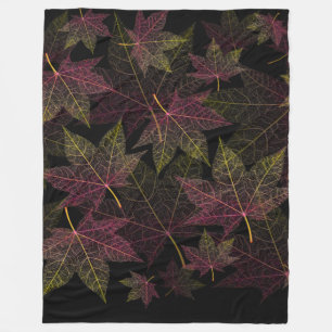 Couverture Polaire Manta de forro polaire hojas de otoño