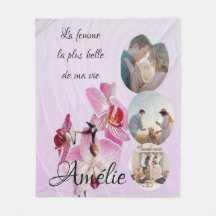 Manta personalizada 'La mujer más bella de mi vida