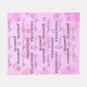 Couverture Polaire Manta polar personalizada de corazones (Devant (Horizontal))