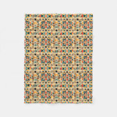 Couverture Polaire Mantas Geometric Watercolor Mosaic (Devant)