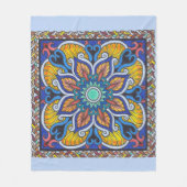 Couverture Polaire Manteau en laiton avec mandala bleu "hollandais" (Devant)