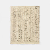 Couverture Polaire Manuscrit de la Chopin de musique de la feuille d' (Devant)