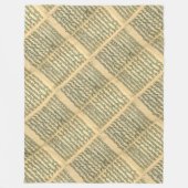 Couverture Polaire Manuscrit de musique de Bach Chaconne pour le (Devant)