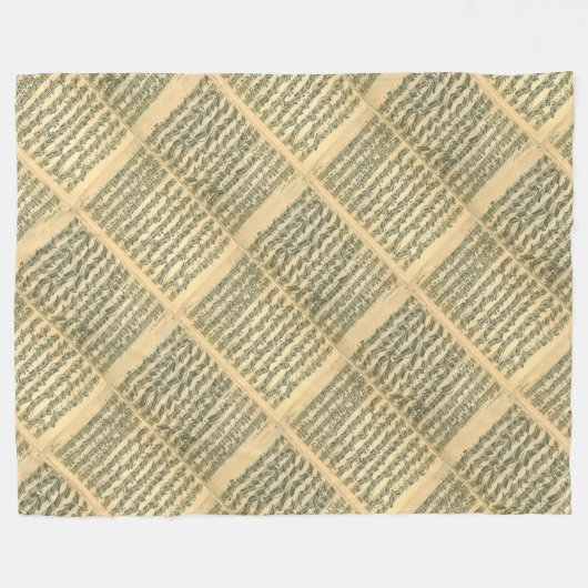 Couverture Polaire Manuscrit de musique de Bach Chaconne pour le (Devant (Horizontal))