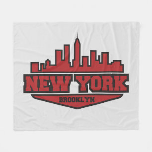 Couverture Polaire Manuscrit de style de bloc de Brooklyn New York  