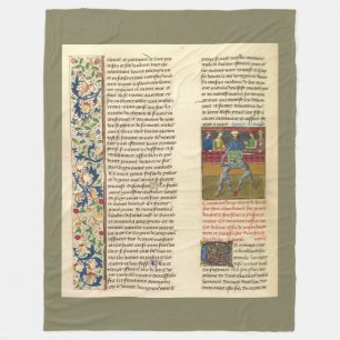 Couverture Polaire Manuscrit lumineux de bataille médiévale