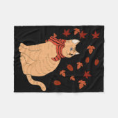 Couverture Polaire Maple Cat Leaf Automne Bonjour Automne Automne Fun (Devant (Horizontal))