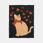 Couverture Polaire Maple Cat Leaf Automne Bonjour Automne Automne Fun (Devant)