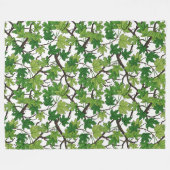 Couverture Polaire Maple leaves on white (Devant (Horizontal))