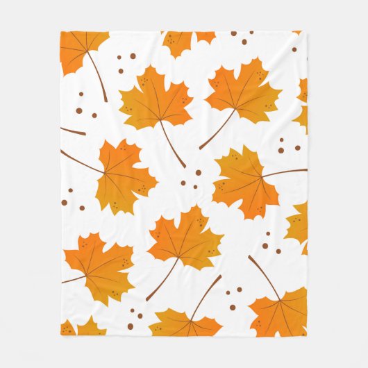 Couverture Polaire Maple Mirth : Feuilles d'automne de dessin (Devant)