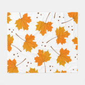 Couverture Polaire Maple Mirth : Feuilles d'automne de dessin (Devant (Horizontal))