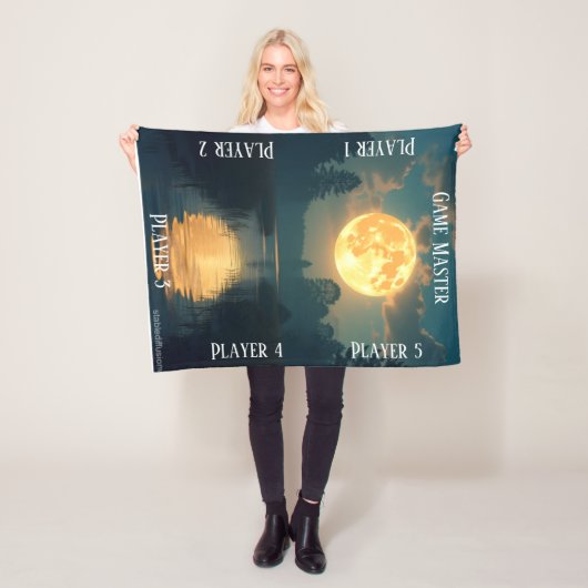 Couverture Polaire Marais au clair de lune Planche de jeu de rôle sur (En situation)