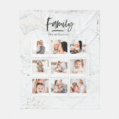 Couverture Polaire Marble famille multi photo imprimer (Devant)