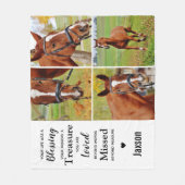 Couverture Polaire Marble Horse Pet Photo Memorial (Devant)